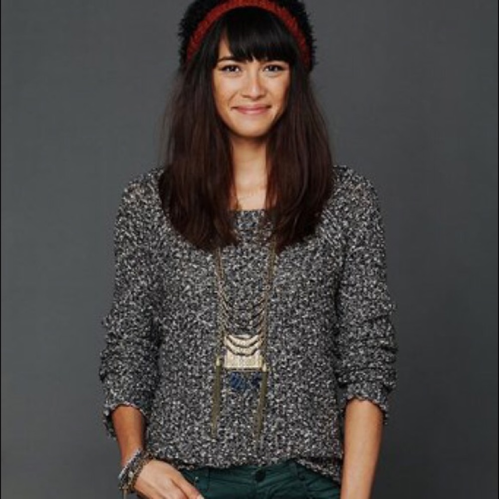 Free People Marled Yarn Pullover